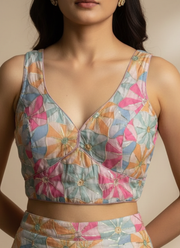 Stylish Crepe Back-Open Party Blouse 2