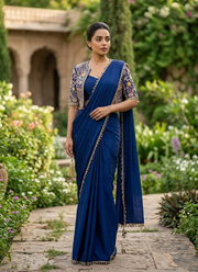 Chinnon Silk Drape Saree – Embroidery Sequence Work 2