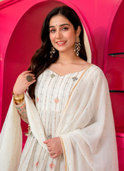 Designer Faux Blooming Anarkali Suit 2