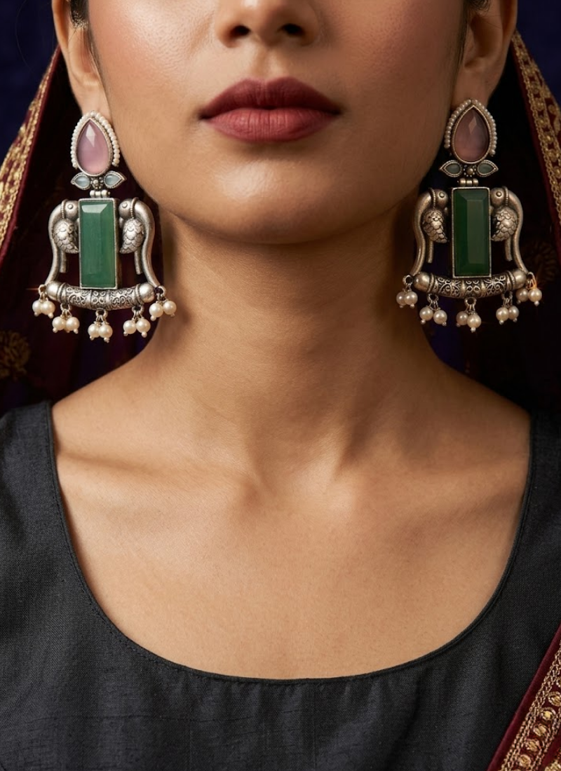 Prakhya Silver Earrings - View 4