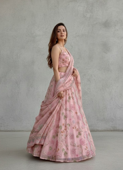 Taby Silk Lehenga Choli with Mirror & Sequin Work 4