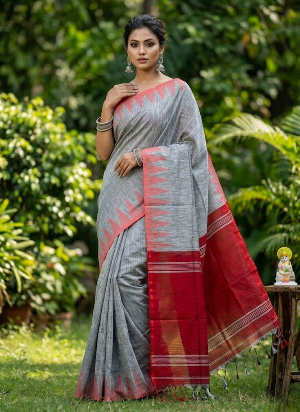 Temple Handloom Cotton Silk Saree
