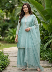 Salsa Tissue Kurta Palazzo Set 1
