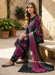 Pakistani Lawn Cotton Salwar Kameez with Chiffon Dupatta 4
