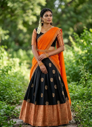 South-Style Kanjivaram Silk Lehenga – Indian Traditional Wedding Fashion Online Australia 2