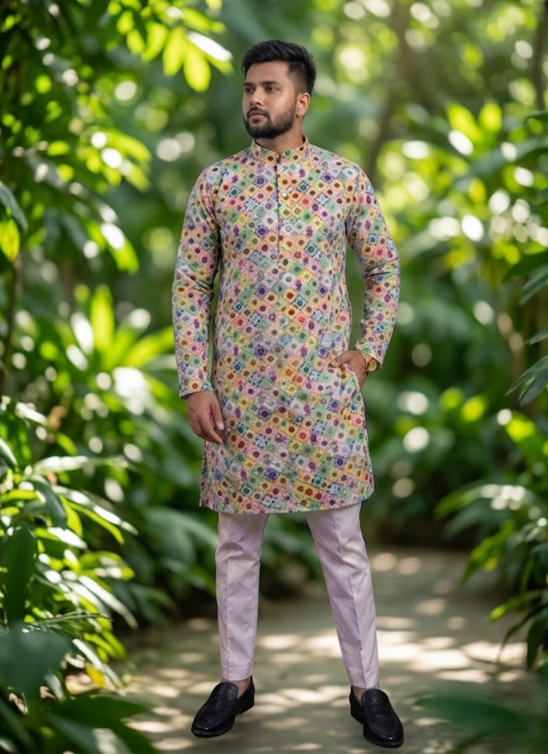 Rayon Kurta Pajama Set – Festive Wear