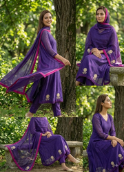 Mul Chanderi Kurta Pant Set | Heavy Work Indian Traditional Dress Online Shop Australia 2