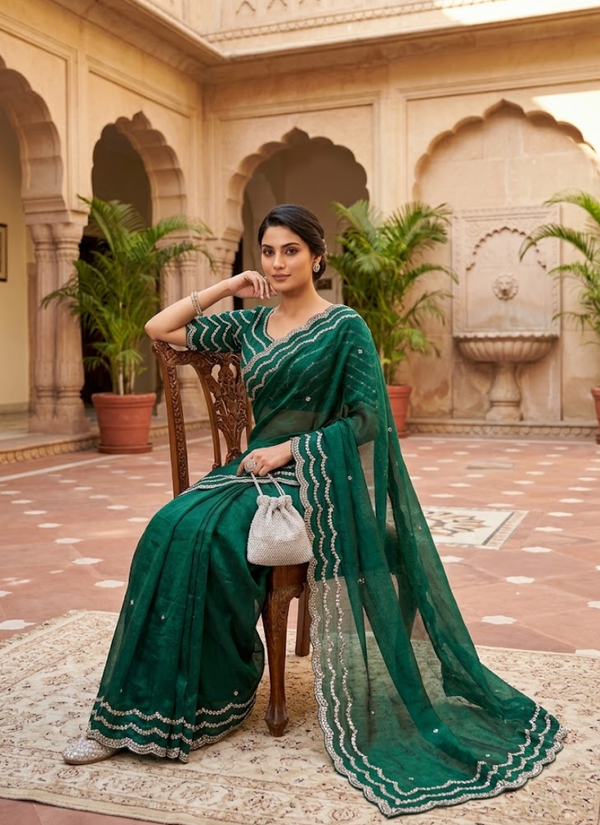 Pure Fandy Satin Silk Saree | Premium Saree Collection Online Australia