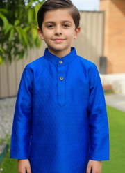 Royal Blue Kids Kurta Pajama Set – Elegant Ethnic Wear 7