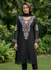 Mul Chanderi Chikankari Suit Set | Traditional Indian Clothing Online Australia 11