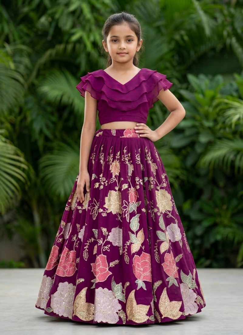 Kids Georgette Lehenga Set Australia