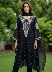 Mul Chanderi Chikankari Suit Set 39