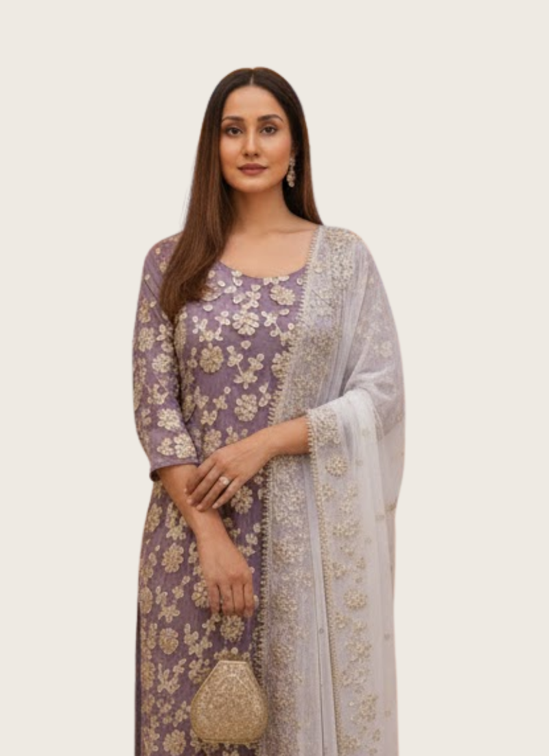 Pakistani Chiffon Gota Patti Suit – Graceful Wear for Women