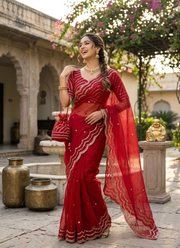 Pure Fandy Satin Silk Saree | Premium Saree Collection Online Australia 3