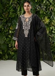 Mul Chanderi Chikankari Suit Set 40