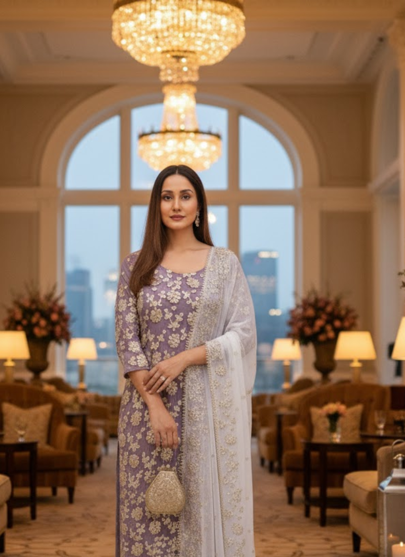 Pakistani Chiffon Gota Patti Suit – Graceful Wear for Women