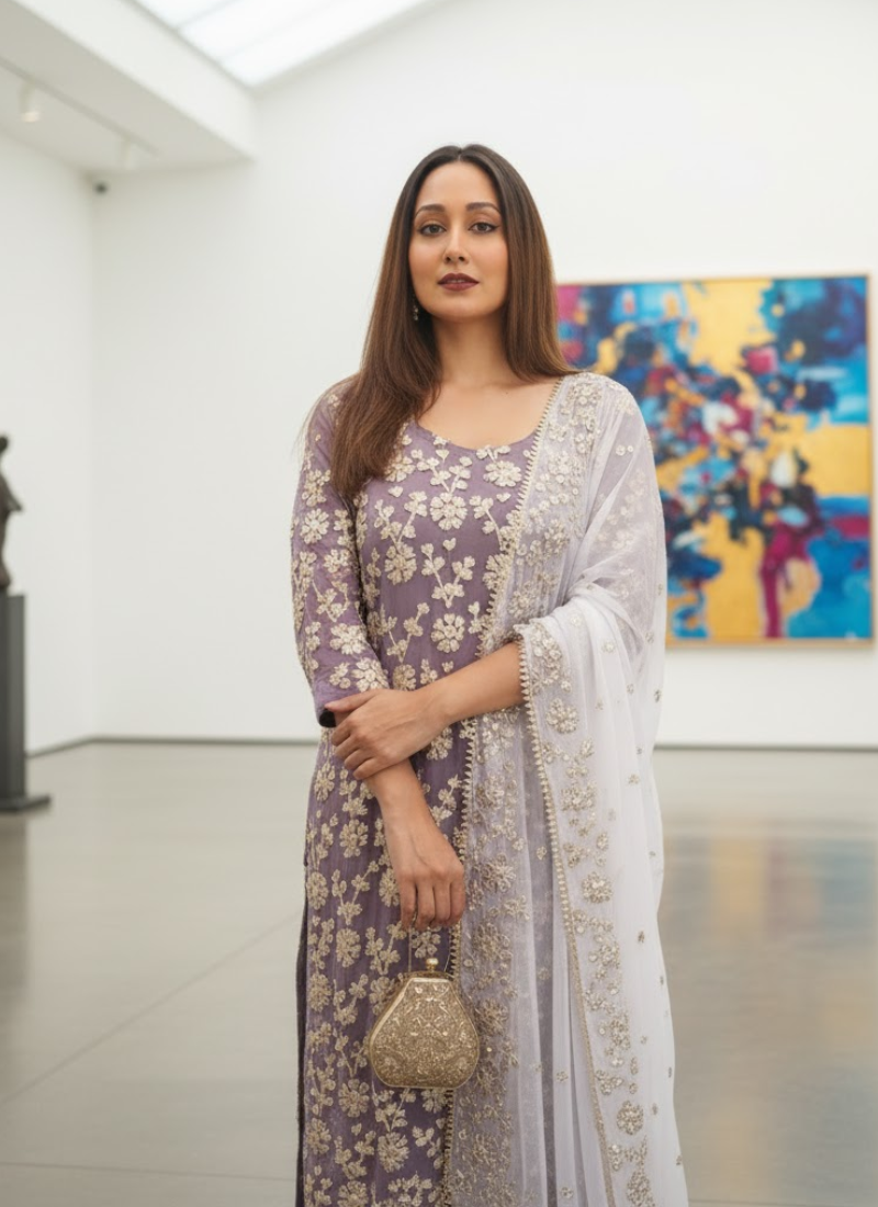 Pakistani Chiffon Gota Patti Suit – Graceful Wear for Women