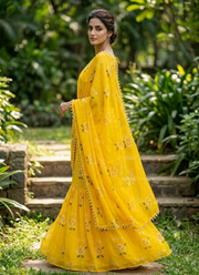 Soft Georgette Lehenga Saree – Digital Print, Ready to Wear 4