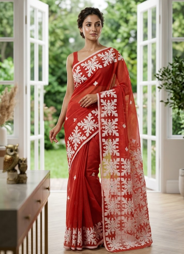 Kota Applique Saree