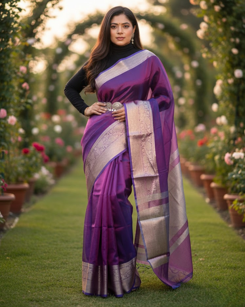 Tissue Banarasi Saree – Elegant Handwoven Tradition