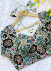 Partywear Blouse with Half Sleeves & Premium Padding 8