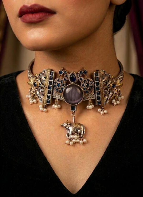 Tina Purple Stone Choker