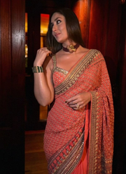 Bollywood Designer Saree – Fox Georgette with Katdana & Mirror Work 5