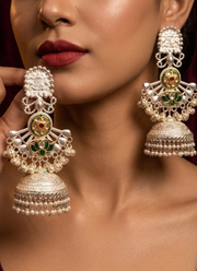 Silver Polished Panchi Fusion Earrings 3