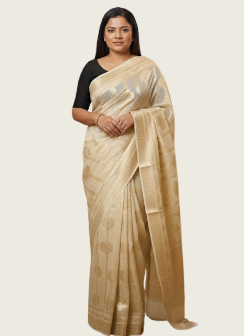 Banarasi Viscose Georgette Saree – Handwoven Designer Elegance