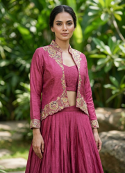 Designer Indo-Western Jacket Lehenga Set | Indian Fusion Fashion Online Australia 18