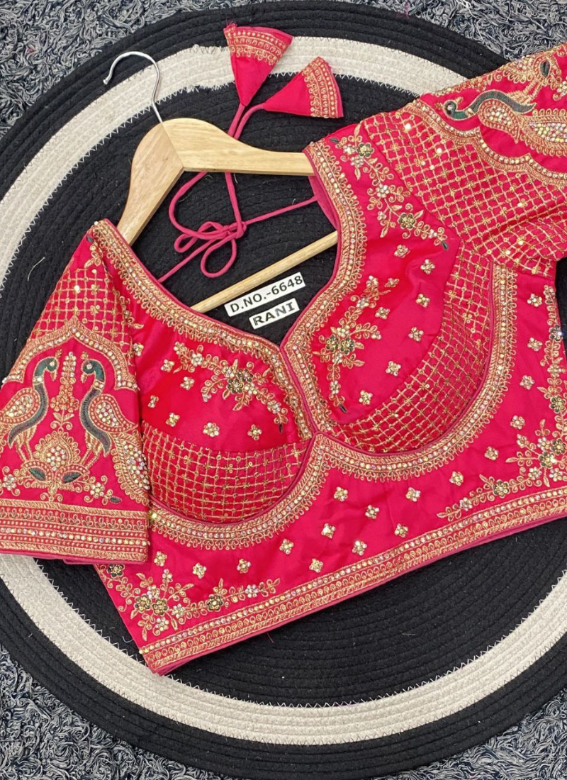 Partywear Women’s Blouse with Premium Padding & Back‑Open Design