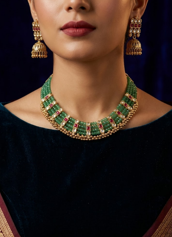 Rubina Kundan Heritage Necklace Set
