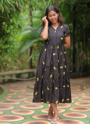 Premium Mull Cotton Anarkali Gown with Heart Embroidery Elegance 4