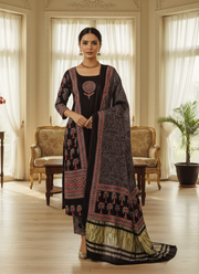 Green Ajrak Salwar Suit – Pure Modal with Jari Border Dupatta 5
