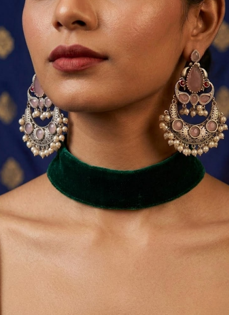 Shreeja Silver Earrings - View 3