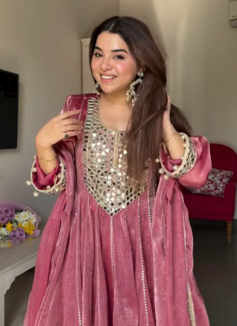 Gold Crush Kurta Set with Dupatta