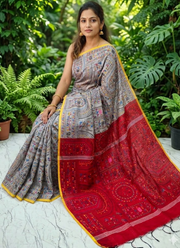 Madhubani Print Saree with Blouse 3