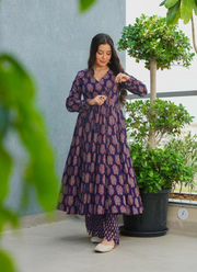 Heavy Rayon Anarkali Suit with Digital Print & Wide Flair (Sizes XS–6XL) 3
