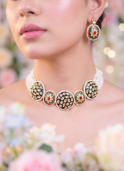 Kundan Choker Set with Artificial Pearls – Earrings & Pearls 4