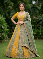 Roman Satin Silk Lehenga 4
