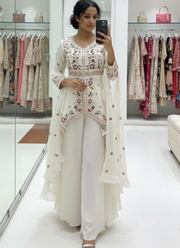 Rangoli Silk Palazzo Suit with Sequins Embroidery + Dupatta 6