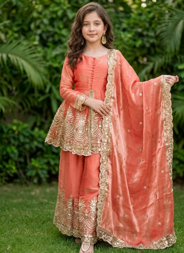 Kids Fandy Silk Dress Set, Indian festival clothing Australia