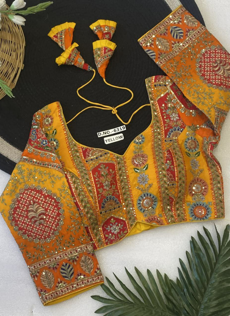 Partywear Women’s Blouse with Premium Padding & Back‑Open Design