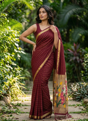 Cotton Paithani Saree – Zari Buttis & Pallu with Blouse 3