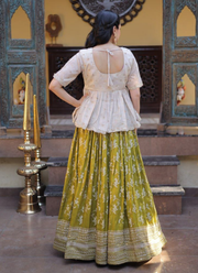 Viscose Jacquard Lehenga Set – Sequins & Zari Embroidery 4
