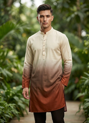 Rayon Printed Kurta with Cotton Pyjama | Indian Men's Traditional Dress Online Australia 5