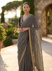 Soft Georgette Leriya Saree with Sequins Embroidery 1