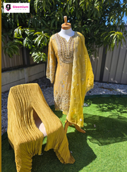 Pakistani Salwar Suit – Vibrant Yellow Elegance 7