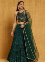 Georgette Lehenga Set – Zari & Sequence Embroidery 4