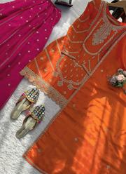 Sharara Suit in Chinon Silk with Thread & Sequins Embroidery + Dupatta 7